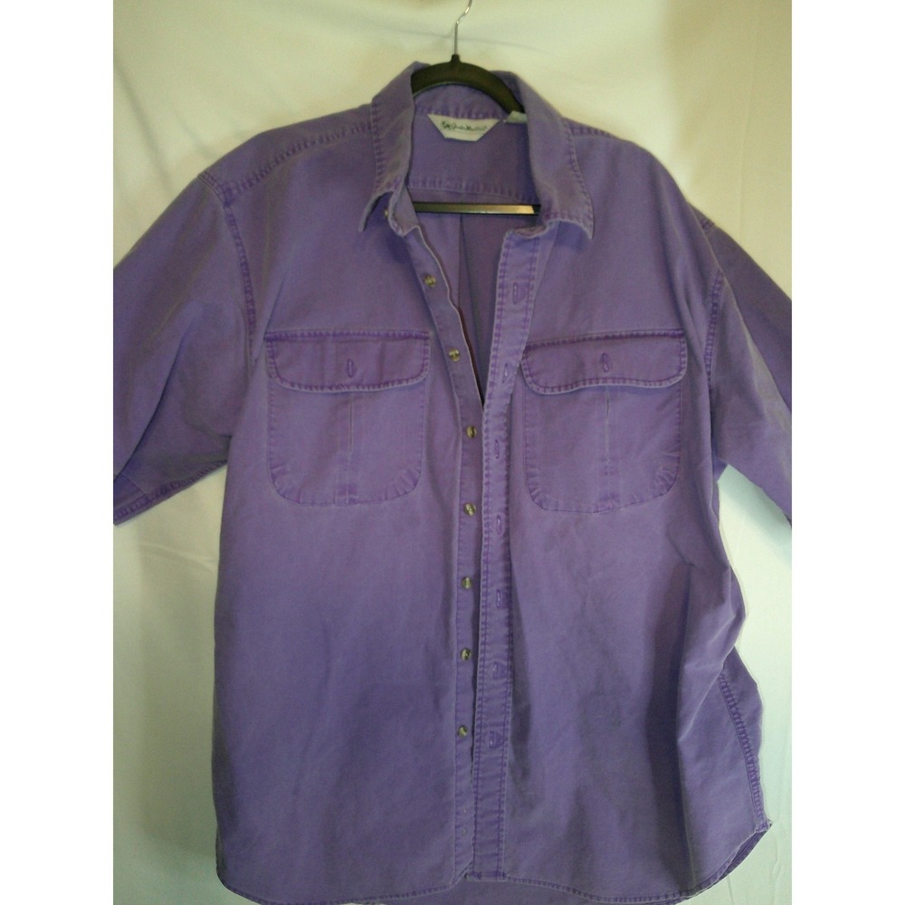 Gander‎ Mountain Mens Purple Short Sleeve Button Up Shirt Casual Top XL